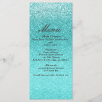 Aqua Sea Blue Glitzer Sparkle Party