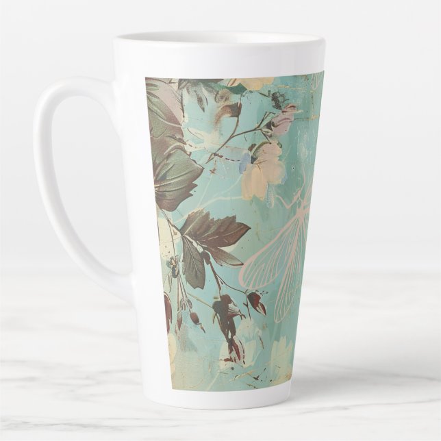 Aqua Shabby Hütte Dragonfly Milchtasse (Links)