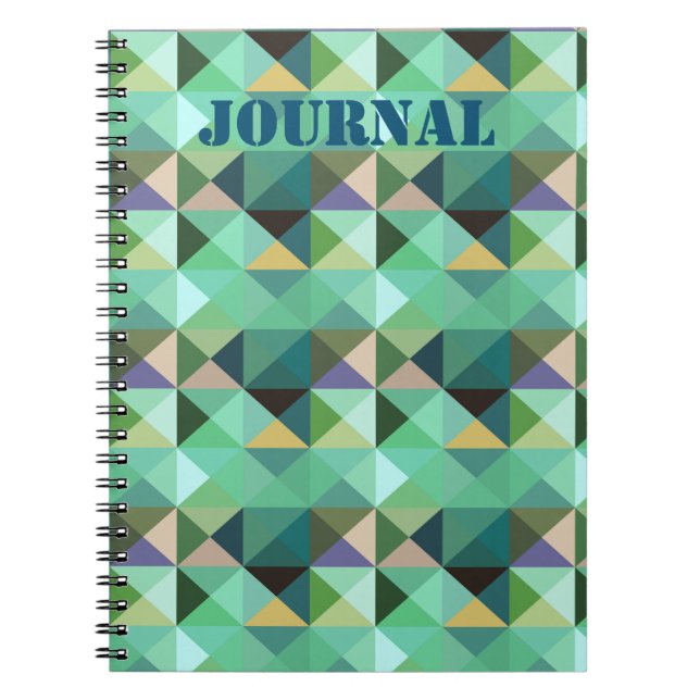 Aqua Shaped Geo Style Journal Notizblock (Vorderseite)