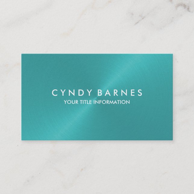 Aqua Sheen Business Card Visitenkarte (Vorderseite)