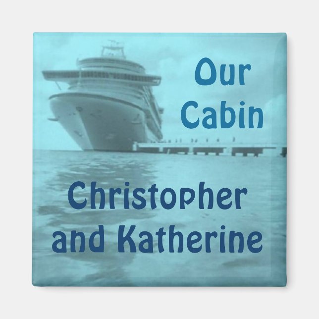 Aqua Ship Stateroom Small Door Marker Magnet (Vorne)
