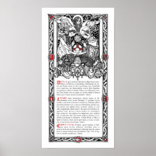 "Aqua Side Altar Card" Poster