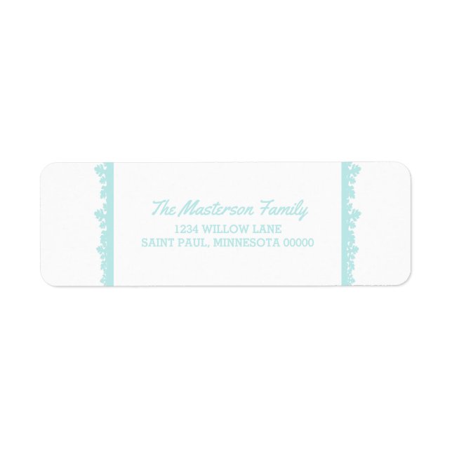 Aqua Snowflake Frame Holiday (Vorne)