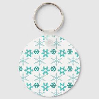 Aqua Snowflakes Schlüsselanhänger