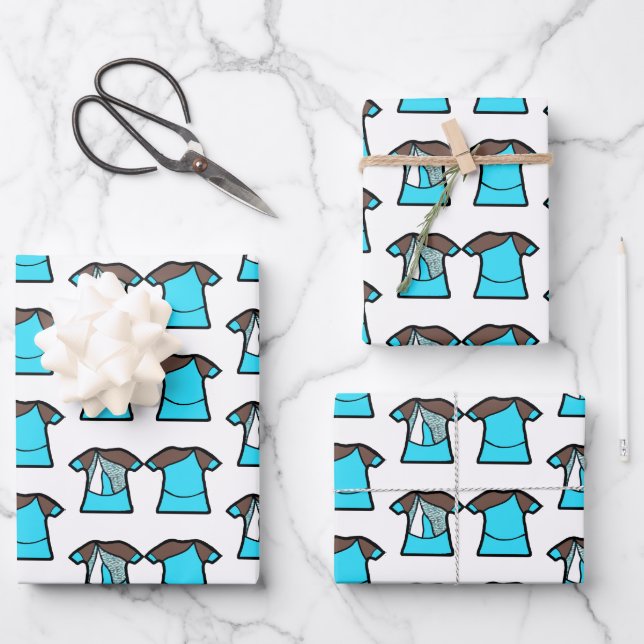 Aqua Spark Dancer Geschenkpapier Set (Vorderseite)