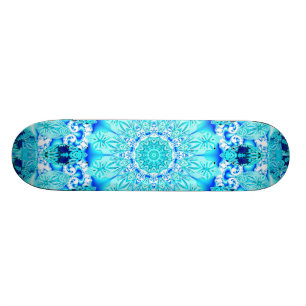 Aqua-Spitze, empfindlicher, abstrakter Mandala Skateboard