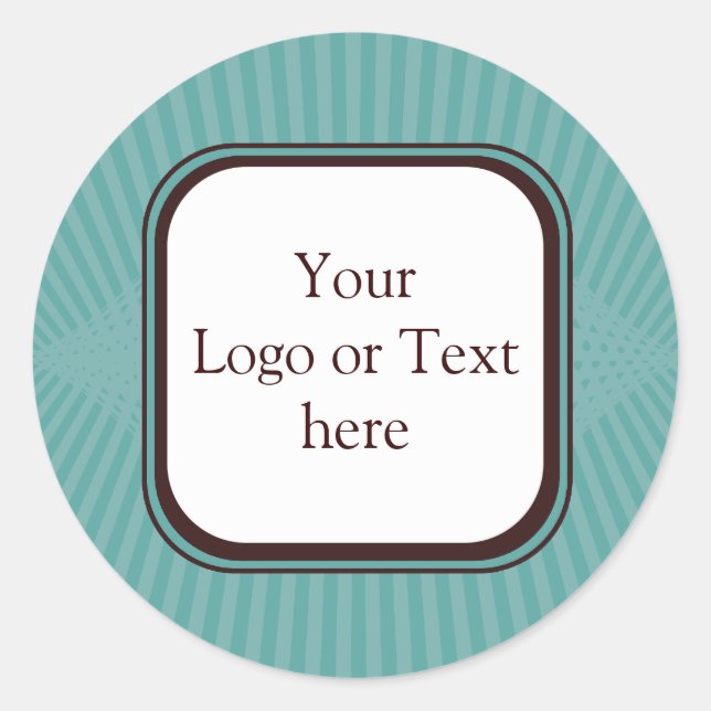 Aqua Spring Rays Sticker (Vorderseite)