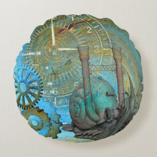 Aqua Steam Snail Traveller Rundes Kissen
