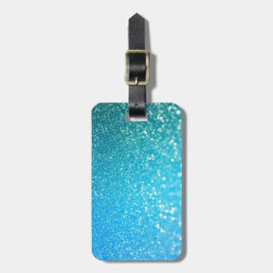 Aqua-Strand-blauer Sommer-Glitzer Gepäckanhänger