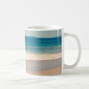 Aqua-Strandszene-Foto Kaffeetasse