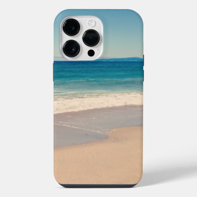 Aqua-Strandszene iPhone Hülle (Rückseite)