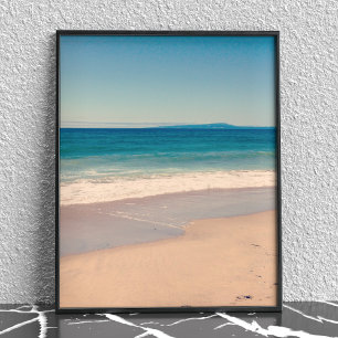 Aqua-Strandszene Poster