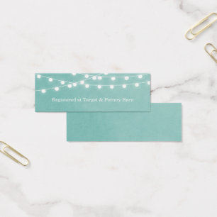 Aqua String Lights Hochzeitkarte