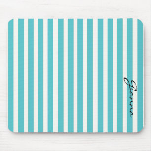Aqua Stripes Mousepad