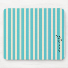 Aqua Stripes Mousepad