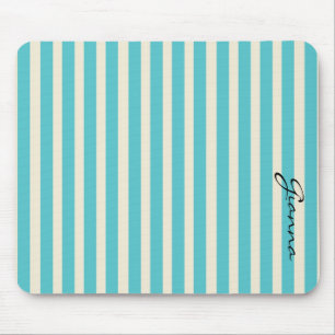 Aqua Stripes Mousepad