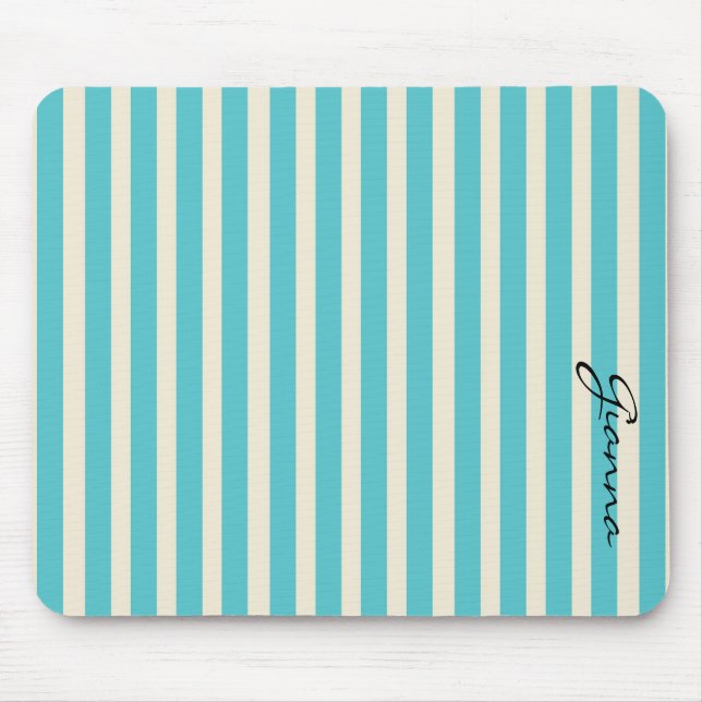 Aqua Stripes Mousepad (Vorne)