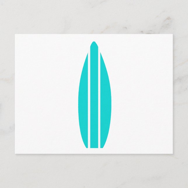 Aqua Surfboard Postkarte (Vorderseite)