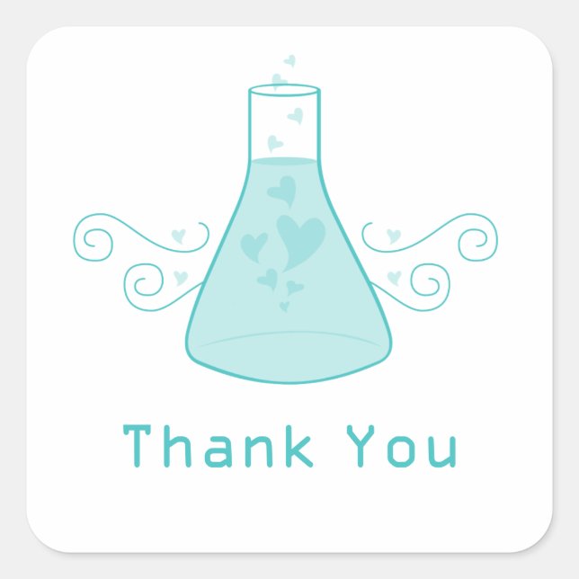 Aqua Sweet Chemistry Danke Stickers (Vorderseite)