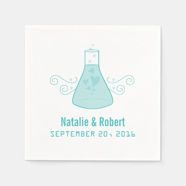 Aqua Sweet Chemistry Paper Napkins Serviette (Vorderseite)