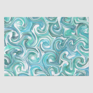Aqua Swirl Tissue Seidenpapier