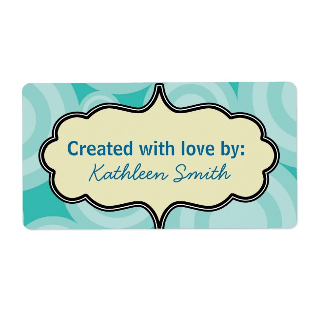 Aqua Swirt Recipe/Goodies Label (Vorne)