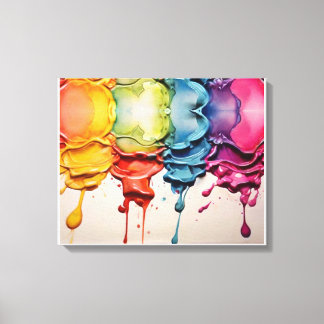 Aqua Symphony: Ethereal Aquarell Malerei Leinwanddruck