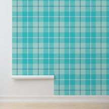 Aqua Tartan Kariert