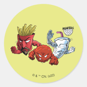 Aqua Teen Hunger Force Anime Graphic Runder Aufkleber