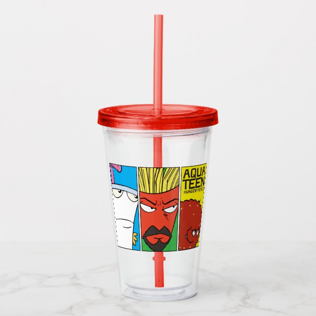 Aqua Teen Hunger Force Character Panel Graphic Acryltrinkbecher (Vorderseite)