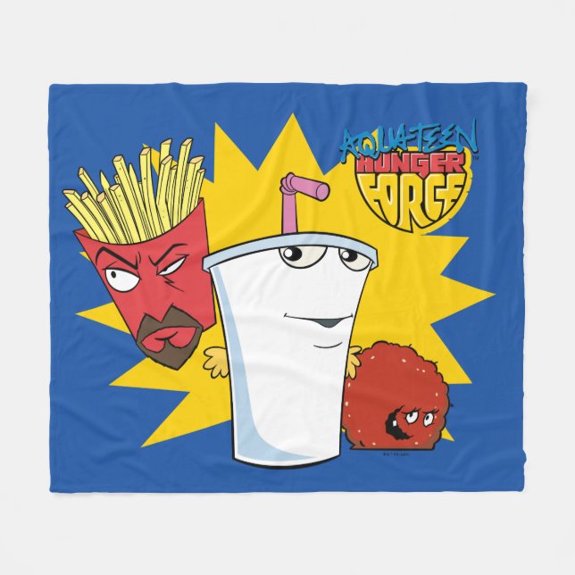 Aqua Teen Hunger Force Explosive Grafik Fleecedecke (Vorderseite (Horizontal))