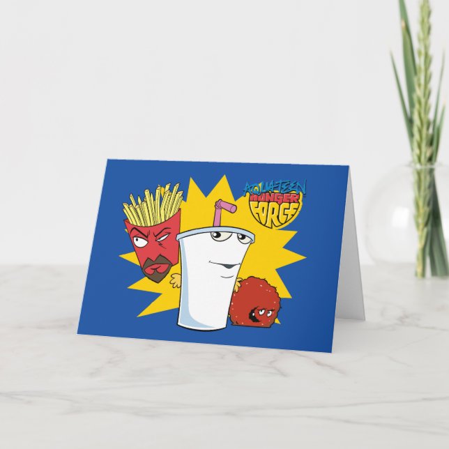 Aqua Teen Hunger Force Explosive Grafik Karte (Vorderseite)