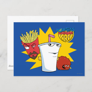 Aqua Teen Hunger Force Explosive Grafik Postkarte