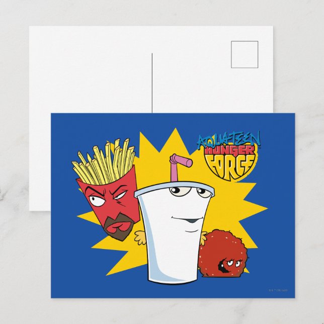 Aqua Teen Hunger Force Explosive Grafik Postkarte (Vorne/Hinten)