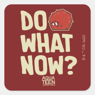 Aqua Teen Hunger Force Meatwad "Do What Now?" Quadratischer Aufkleber
