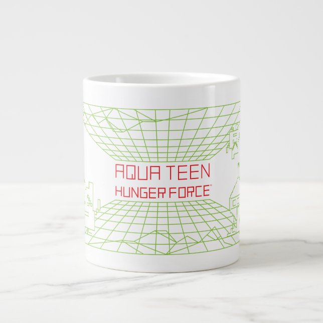 Aqua Teen Hunger Force Mooninites Game-Logo Jumbo-Tasse (Vorderseite)