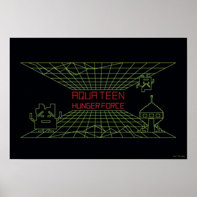 Aqua Teen Hunger Force Mooninites Game-Logo Poster (Vorne)