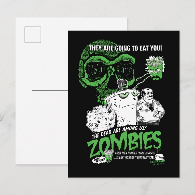 Aqua Teen Hunger Force Zombies Poster Postkarte (Vorne/Hinten)