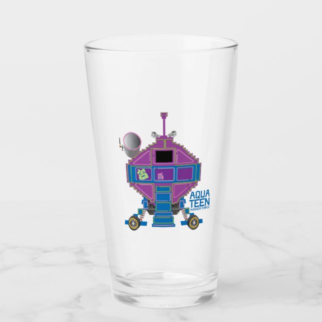 Aqua Teen Hungerfestungen Glas (Vorderseite)