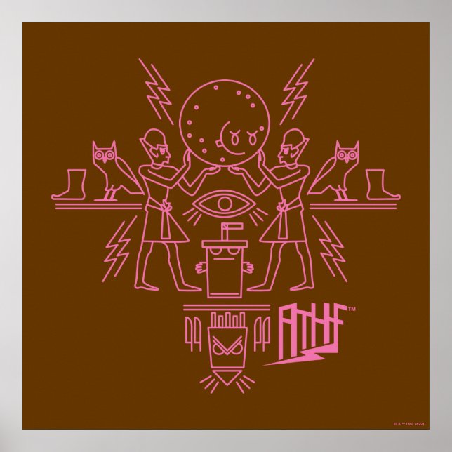 Aqua Teen Hungerfestungen Hieroglyphics Poster (Vorne)