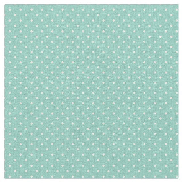 Aqua Tiny Dots Stoff (Nahaufnahme)