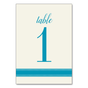 Aqua Tischnummer, Caroline Wedding Table Sign Tischnummer