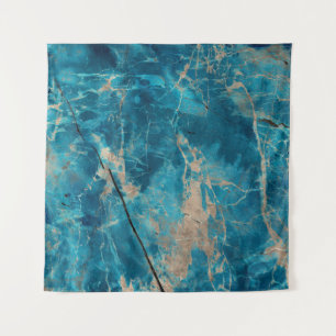 Aqua tononyx marmor wandteppich