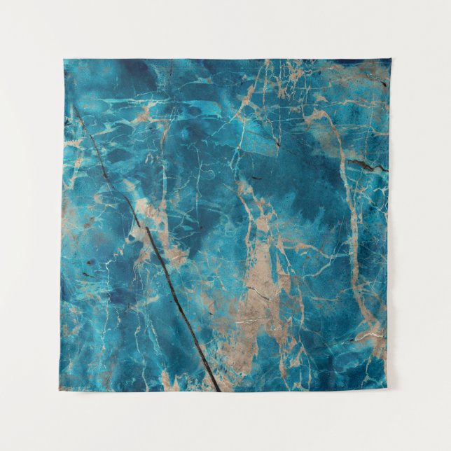 Aqua tononyx marmor wandteppich (Vorderseite)