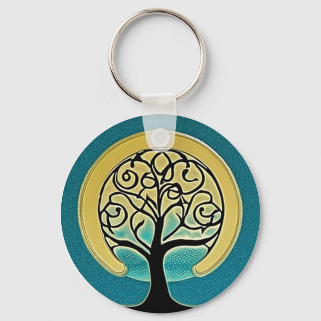 Aqua Tree of Life Schlüsselanhänger (Vorderseite)