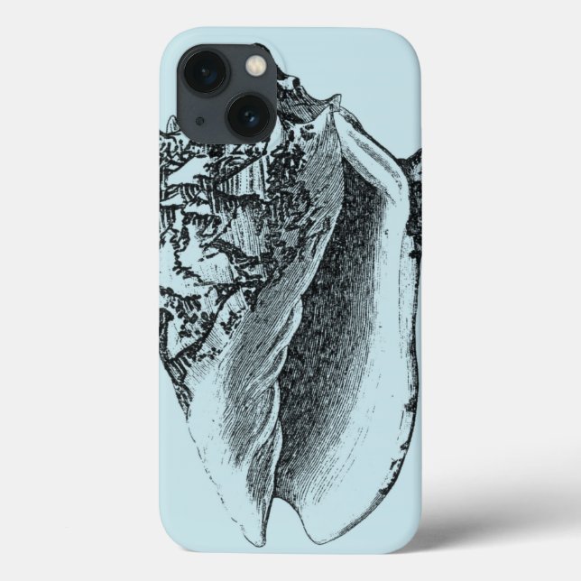 Aqua-Tritonshorn-Muschel Case-Mate iPhone Hülle (Rückseite)