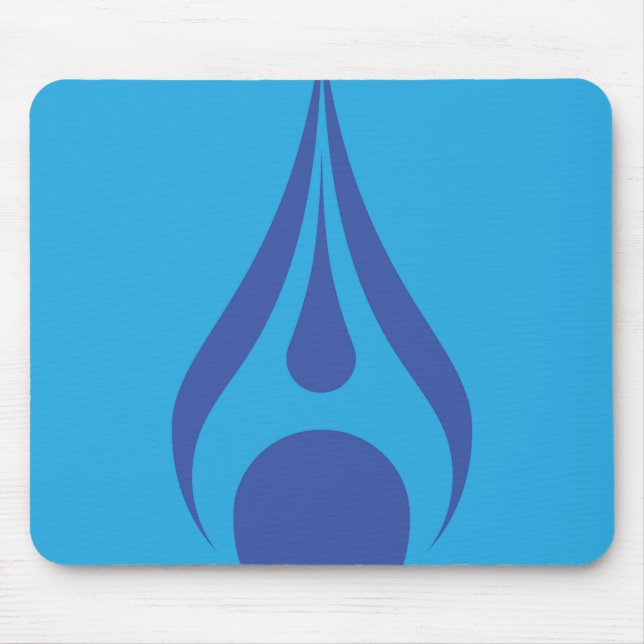 Aqua-Tropfen, Wassertropfen-Logo auf Mauspad (Vorne)