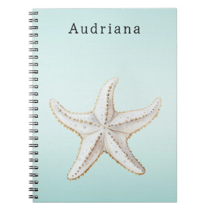 Aqua Tropical Palm Tree Personalisierter Name Notizblock