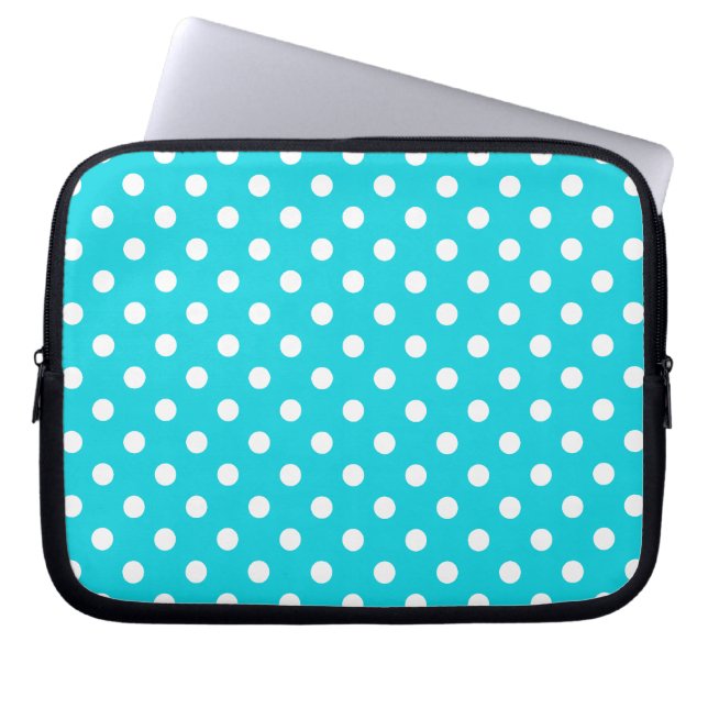 Aqua-Tupfen-Muster Laptopschutzhülle (Vorderseite)