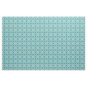 Aqua Türkis Aquamarines Retro-Chic Ikat Droptern Stoff